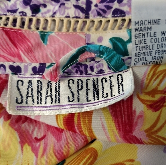 VINTAGE Sarah Spencer Floral Robe - Picture 4 of 5